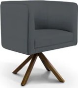 Poltrona Decorativa Giratória Base Giromad Madeira Betina C-03 Corano