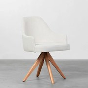 Poltrona Joni Giratória Botonê - Amêndoa e Baunilha