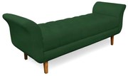 Recamier Olinda Veludo 160 cm Pés Chanfrado Castanhos M11 - D'Rossi - Verde