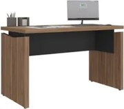 Mesa Para Escritório Home Office 125cm Corp A06 Nogal/Preto  - Mpozena