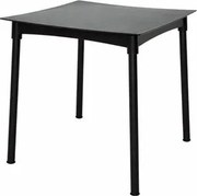 Mesa Tramontina Diana Preta 70cm em Polipropileno Pernas de Alumínio