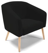 Poltrona Decorativa Pé Palito Natural Kit 2 Stella Linho D03 - D'Rossi - A79 Preto