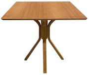 Mesa de Jantar Artisan Quadrada Tampo Laminado Base Madeira Maciça Eucalipto