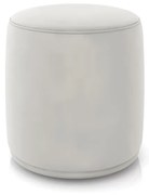 Puff Redondo Orgânico para Sala Malu Veludo M11 - D'Rossi - Cinza