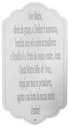 Placa Decorativa Oracao Ave Maria Mdf 30x15,5 Cm Branco - D'Rossi