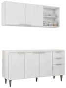 Armário de Cozinha CP01 Para Pia 150cm Pérola Z34 Branco    - Mpozenat