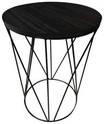 Mesa de Apoio Lateral Em Metal Estilo Industrial A06 - D'Rossi