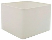 Cúpula em tecido quadrada abajur luminária cp-25/35x35cm branco