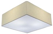 Plafon Quadrado Md-3001 Cúpula em Tecido 35x35x12cm Linho Bege - Bivolt