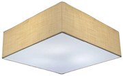 Plafon Quadrado Md-3051 Cúpula em Tecido 15/45x45cm Palha - Bivolt