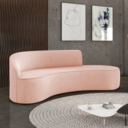Sofá 4 Lugares Orgânico 220 cm Morgan Veludo D03 - D'Rossi - Rose