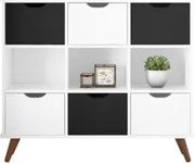 Nicho Organizador Multifuncional 3 Nichos 6 Gavetas Pés Retrô Cube Q01