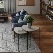 Mesa Lateral Para Sala Pés Metálicos Kit 2 Blen Grigio/Preto I06 - Mpo