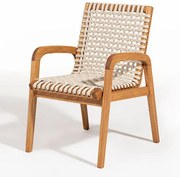 Cadeira Trama Com Braço Corda Areia Stain Jatobá - 64324 Sun House