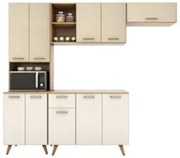 Cozinha Compacta Amélia Freijó UV/Off Acetinado Z44         - Mpozenat