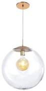 Pendente Globo Fechado Ø25X31Cm Metal E Globo Ø25Cm 01Xe27 |Old Artisa... (PRETO, AMBAR)