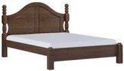 Cama Casal Clássica Queen 160cm Pé Madeira Eduarda Café F07 - Mpozenat