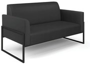 Sofá Namoradeira Base Industrial Alta Preto Marisa Corino - Preto