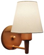 Arandela Cone Md-2004 Base Cobre Cúpula em Tecido 14/14x07cm Branco - Bivolt