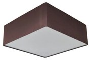 Plafon Quadrado Md-3000 Cúpula em Tecido 25x25x12cm Café - Bivolt