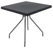 Mesa Quadrada Tramontina Zeta 79 cm em Polipropileno Grafite Pernas em Aço Carbono