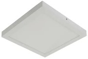 Plafon Led De Sobrepor Aluminio Branco 18W Panel - LED BRANCO FRIO (6000K)