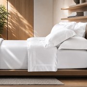 Jogo de Cama Kacyumara 400 Fios Bambu Bali Duo Branco - Queen