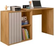 Mesa para Escritório Home Office 1 Porta Ripada Tech Mel/Cacao - Caemm