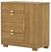 Cômoda Para Quarto 93cm Com 1 Porta Nara Nature V02 - Mpozenato