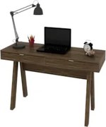 Mesa Para Escritório 2 Gavetas ME4128 Nogal - Tecno Mobili