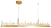 Pendente Frosty Linear 120X4,7X17Cm Led 46W 3000K Bivolt Dourado Escov...
