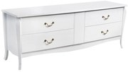 Aparador Buffet Clássico Duplo Bombê - 2m - Branco Provençal Kleiner