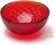 Bowl Tela Vermelho com Ouro Murano Cristais Cadoro