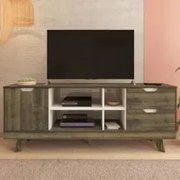 Rack Tv 65 Pol 160cm com 1 Porta Jaina Pinho/Off White A09 - Mpozenato