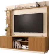 Estante Home Theater Para TV Até 65 Pol. Atlanta Cinamomo/Off White/Ri