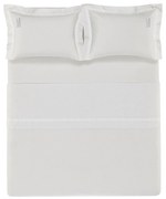 Jogo de Cama Trussardi Cetim 300 Fios Vercelli Branco - Casal Casal