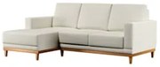 Sofá Living 200cm 3 Lugares Com Chaise Esquerdo Kayrós D05 Linho Cru -