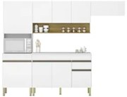 Armário de Cozinha 4 peças Balcão com Tampo 150cm Lina17 Z06 Supremo/F