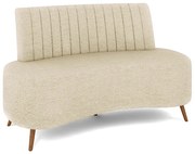 Sofá Living Decorativo 2 Lugares 1,60M Katara Bege Linho G33 - Gran Belo