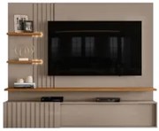 Painel Para TV Até 55 Pol. Bancada Suspensa Atena Fendi/Naturale - Mad