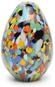 Peso Multicor Grande Oval Colorido Murano Cristais Cadoro