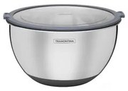 Bowl Tramontina Cucina em Aço Inox com Tampa Plástica 19 cm 1,5 Litros