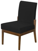 Kit 06 Cadeiras de Jantar Helena Suede Preto