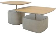 Conjunto Mesa Lateral Alloy Tampo Carvalho Cru Haste Fendi Base Soft Fendi - 67775 Sun House