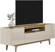 Rack Para Sala Bancada de TV 75 Pol 180cm Safira L06 Tauari/Off White