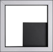 Plafon Led Sobrepor Quadrado 25,2W Luz Amarela Fit - PRETO