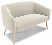 Sofá 2 Lugares Namoradeira Pé Palito Natural Stella Bouclê D03 - D'Rossi - Bege