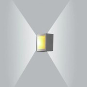 Arandela Puch Quadrada Interna 1Xpci Led 5W 10X5X10Cm | Usina 5744/10 (BT - Branco Texturizado, 220V)