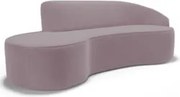 Sofá Living 2 Lugares 180cm Braço Direito Mozart D06 Veludo Rosê - Mp