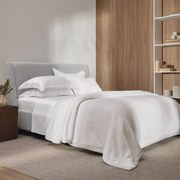 Cobertor Trussardi 100% Microfibra Aveludado Piemontesi Casal - Branco